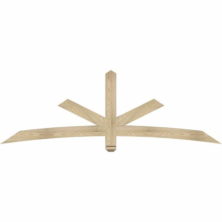 Ekena Millwork Alberta Rough Sawn Timber Gable Bracket, Douglas Fir, 84"W x 28"H x 4"D x 4"F, 8/12 Pitch GBW084X28X0404ALB00RDF